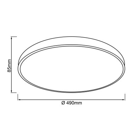 Brilliant - SLIMLINE Dimmable LED Ceiling Light LED/60W/230V 3000-6500K Ø 49 cm White + Remote Control