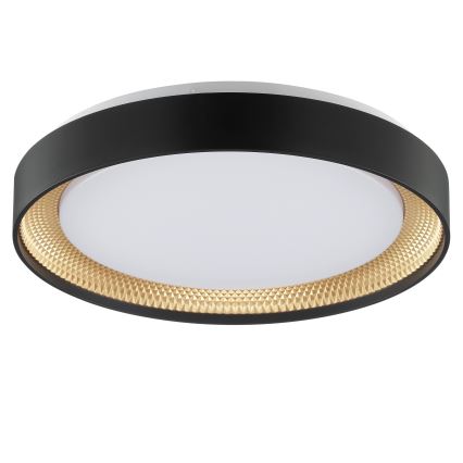 Brilliant - WALDO LED Dimmable Ceiling Light LED/24W/230V 3000-6500K Ø 38.5 cm Black/Gold + Remote Control