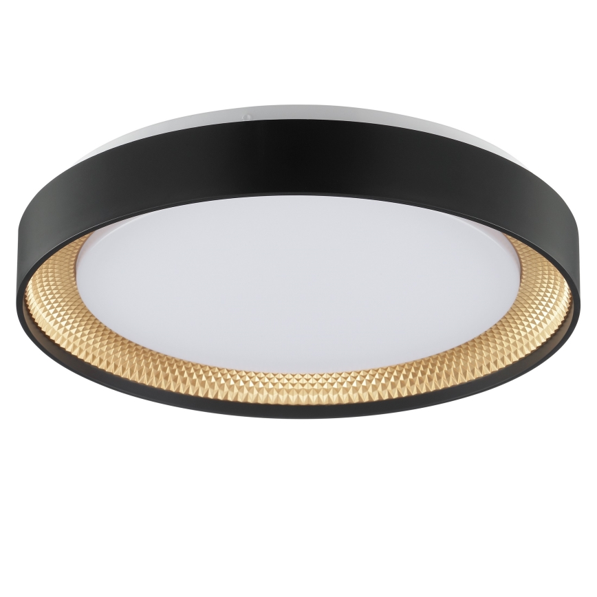 Brilliant - WALDO LED Dimmable Ceiling Light LED/24W/230V 3000-6500K Ø 38.5 cm Black/Gold + Remote Control