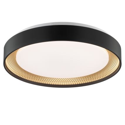 Brilliant - WALDO LED Dimmable Ceiling Light LED/24W/230V 3000-6500K Ø 38.5 cm Black/Gold + Remote Control