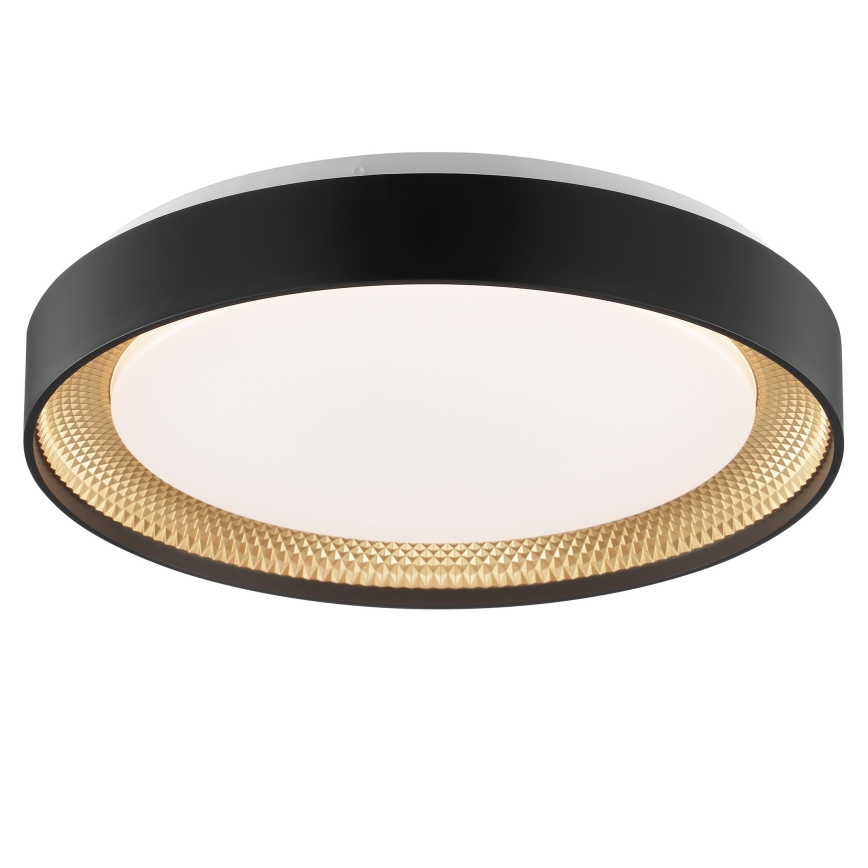 Brilliant - WALDO LED Dimmable Ceiling Light LED/24W/230V 3000-6500K Ø 38.5 cm Black/Gold + Remote Control