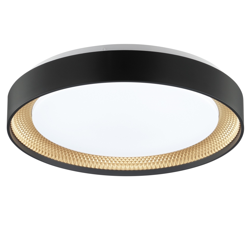 Brilliant - WALDO LED Dimmable Ceiling Light LED/24W/230V 3000-6500K Ø 38.5 cm Black/Gold + Remote Control