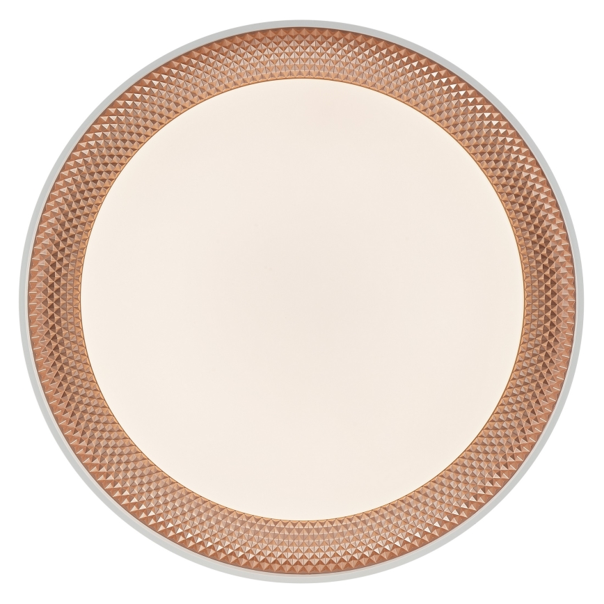 Brilliant - WALDO LED Dimmable Ceiling Light, 36W/230V, 3000–6500K, Ø 48.5 cm, White/Rose Gold + Remote Control