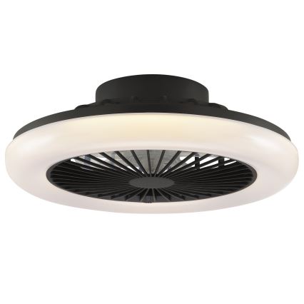 Brilliant - LED dimmable ceiling light with fan MONTERO LED/20W/230V 2700–6500K Ø 42 cm black + remote control