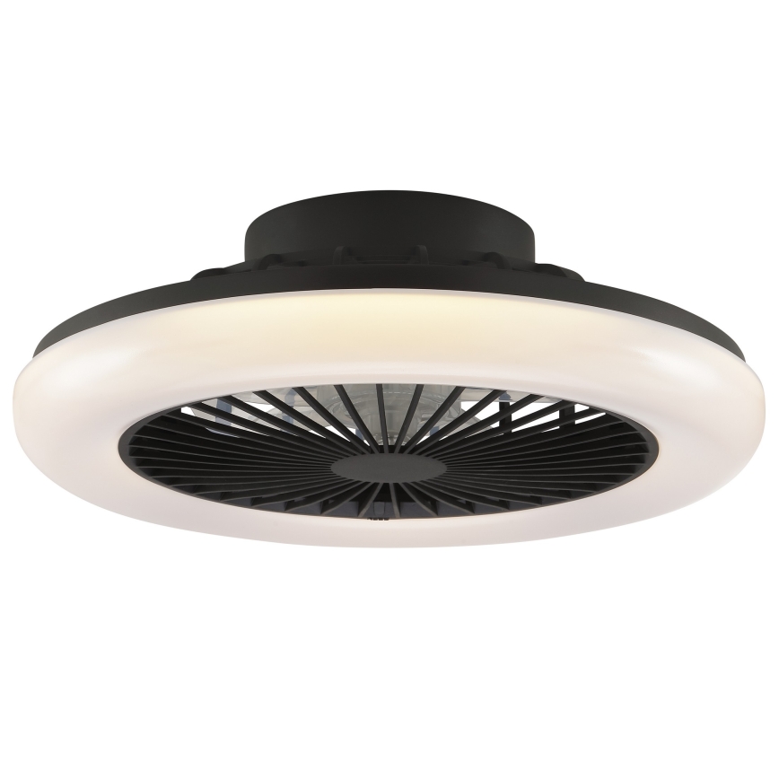 Brilliant - LED dimmable ceiling light with fan MONTERO LED/20W/230V 2700–6500K Ø 42 cm black + remote control