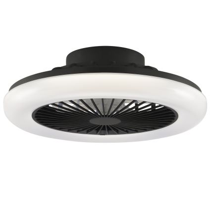 Brilliant - LED dimmable ceiling light with fan MONTERO LED/20W/230V 2700–6500K Ø 42 cm black + remote control