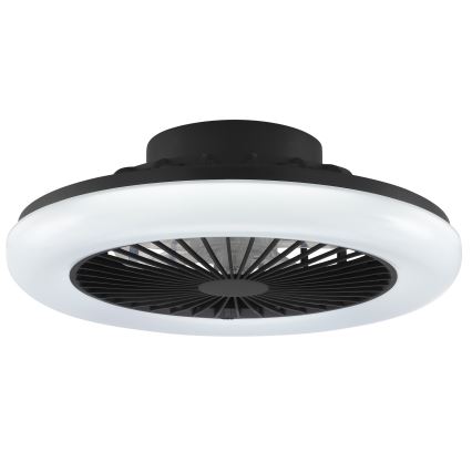 Brilliant - LED dimmable ceiling light with fan MONTERO LED/20W/230V 2700–6500K Ø 42 cm black + remote control