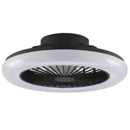 Brilliant - LED dimmable ceiling light with fan MONTERO LED/20W/230V 2700–6500K Ø 42 cm black + remote control