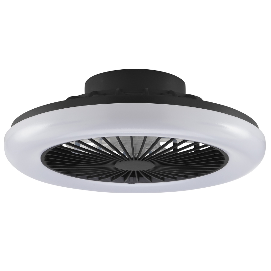 Brilliant - LED dimmable ceiling light with fan MONTERO LED/20W/230V 2700–6500K Ø 42 cm black + remote control
