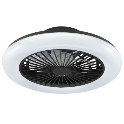 Brilliant - LED dimmable ceiling light with fan MONTERO LED/20W/230V 2700–6500K Ø 42 cm black + remote control