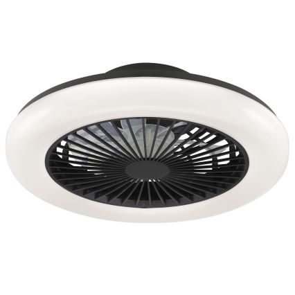 Brilliant - LED dimmable ceiling light with fan MONTERO LED/20W/230V 2700–6500K Ø 42 cm black + remote control