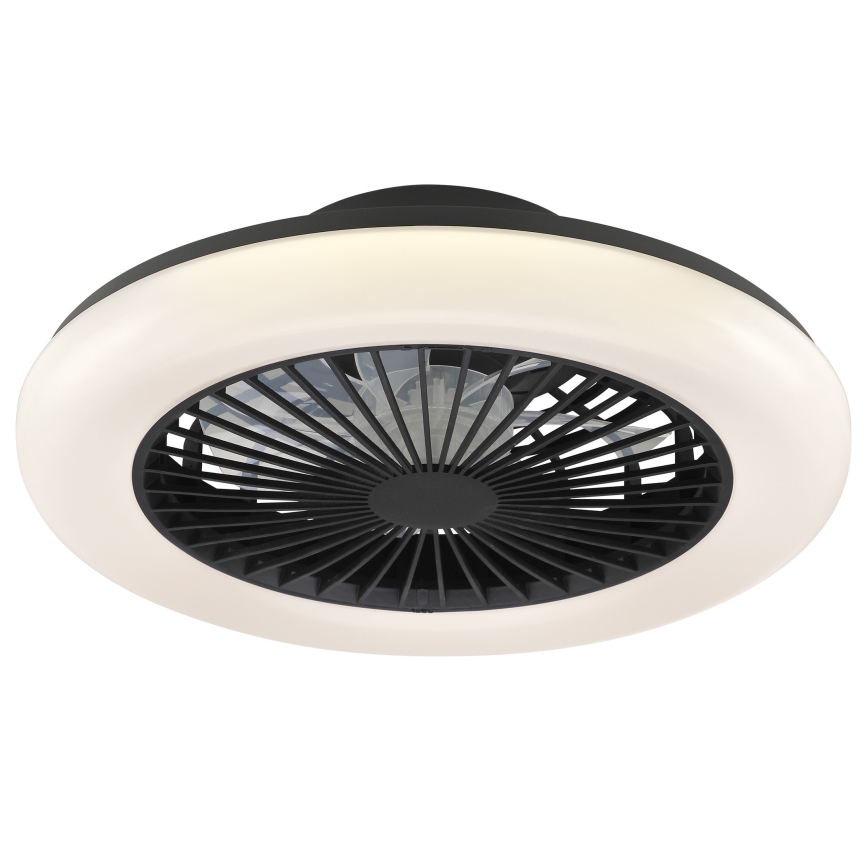 Brilliant - LED dimmable ceiling light with fan MONTERO LED/20W/230V 2700–6500K Ø 42 cm black + remote control