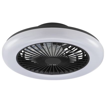 Brilliant - LED dimmable ceiling light with fan MONTERO LED/20W/230V 2700–6500K Ø 42 cm black + remote control