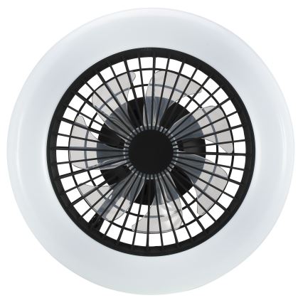 Brilliant - LED dimmable ceiling light with fan MONTERO LED/20W/230V 2700–6500K Ø 42 cm black + remote control