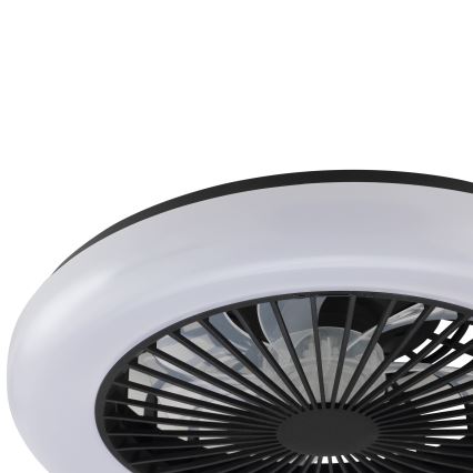 Brilliant - LED dimmable ceiling light with fan MONTERO LED/20W/230V 2700–6500K Ø 42 cm black + remote control