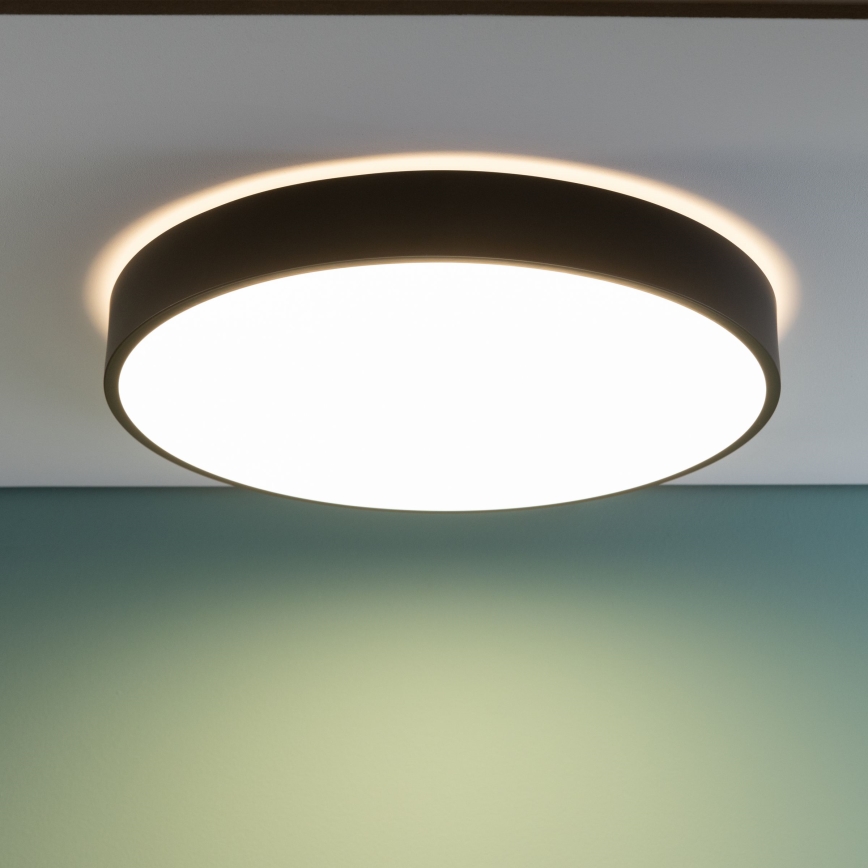Brilliant - SLIMLINE Dimmable LED Ceiling Light LED/60W/230V 3000-6500K Ø 49 cm Black + Remote Control