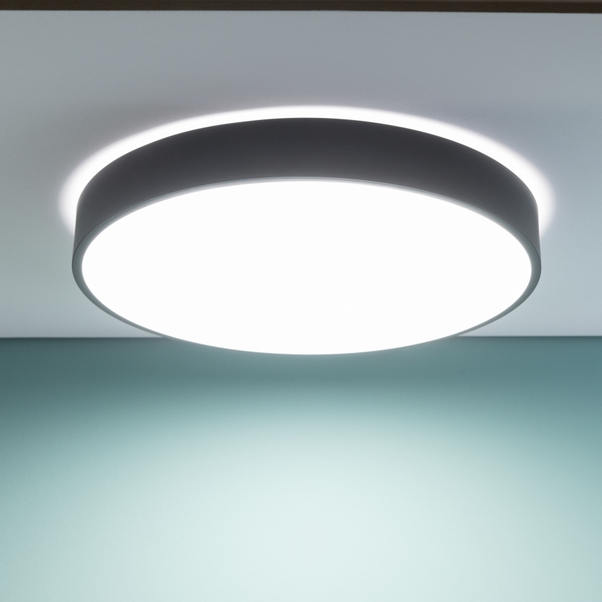 Brilliant - SLIMLINE Dimmable LED Ceiling Light LED/60W/230V 3000-6500K Ø 49 cm Black + Remote Control