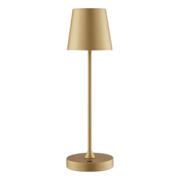 Brilliant - ELORA Dimmable Rechargeable Touch-Sensitive Outdoor Table Lamp LED/2.5W/5V 2700K 2600 mAh IP44 Gold