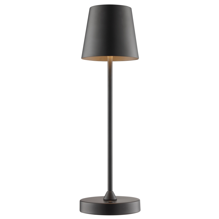 Brilliant - ELORA Dimmable Rechargeable Touch-Control LED Outdoor Table Lamp, 2.5W/5V, 2700K, 2600 mAh, IP44, Black