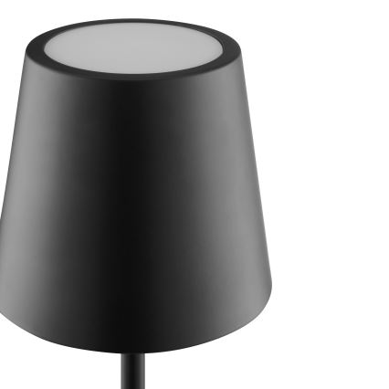 Brilliant - ELORA Dimmable Rechargeable Touch-Control LED Outdoor Table Lamp, 2.5W/5V, 2700K, 2600 mAh, IP44, Black
