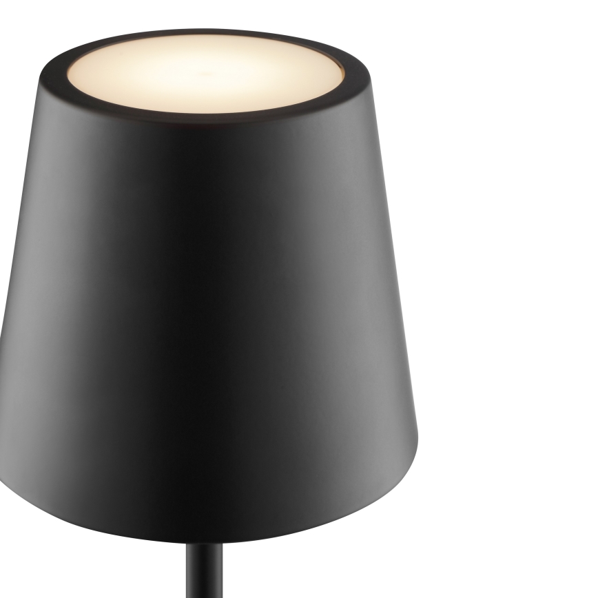 Brilliant - ELORA Dimmable Rechargeable Touch-Control LED Outdoor Table Lamp, 2.5W/5V, 2700K, 2600 mAh, IP44, Black