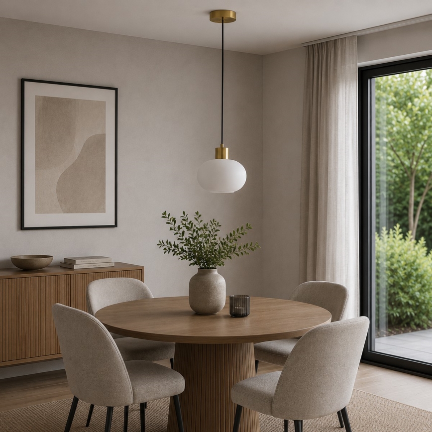 Brilliant - FANNY cable-suspended pendant light 1xE27/20W/230V Ø 22 cm brass