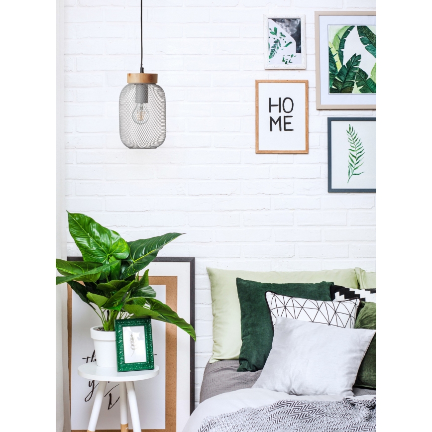 Brilliant - GIADA cable pendant 1xE27/40W/230V Ø 16 cm grey