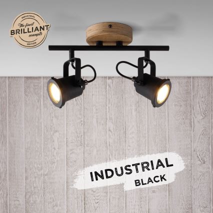 Brilliant - INGE Pine Spotlight 2x GU10/6W/230V