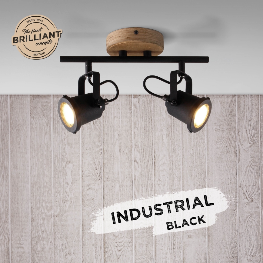 Brilliant - INGE Pine Spotlight 2x GU10/6W/230V