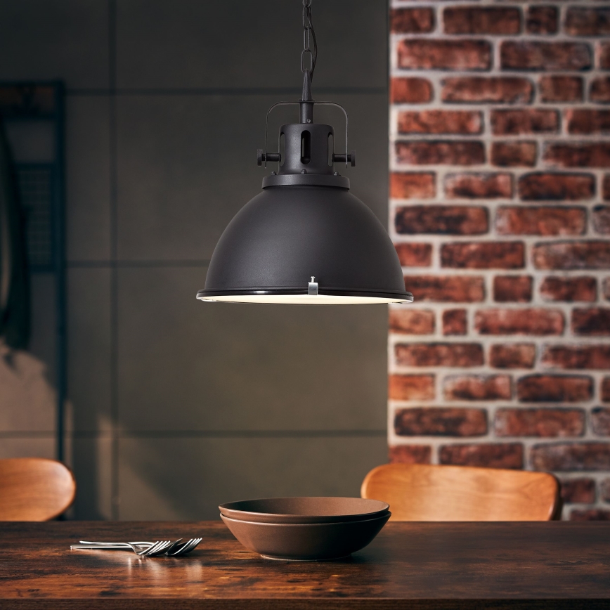 Brilliant - JESPER GLAS Chain Chandelier, 1x E27/60W/230V, Black