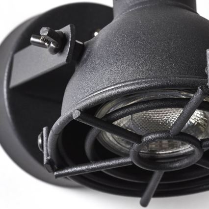 Brilliant - JESPER Wall-Mounted Spotlight 1x GU10/5W/230V, Black