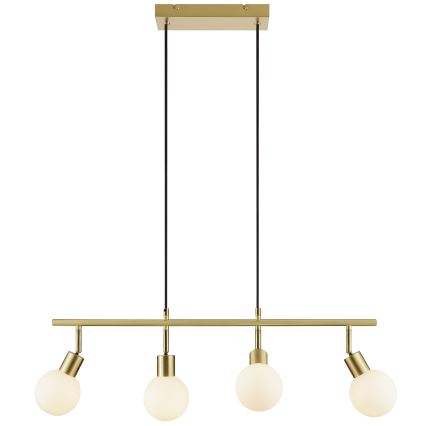 Brilliant - JORGE cable-suspended pendant 4xG9/10W/230V, brass