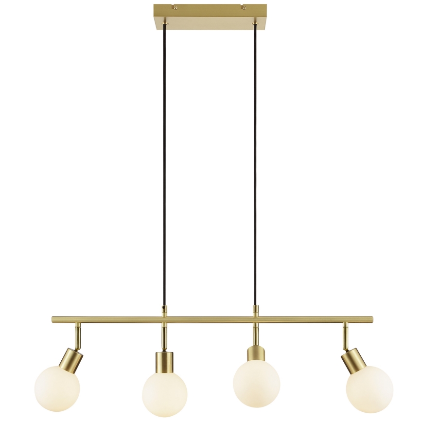 Brilliant - JORGE cable-suspended pendant 4xG9/10W/230V, brass