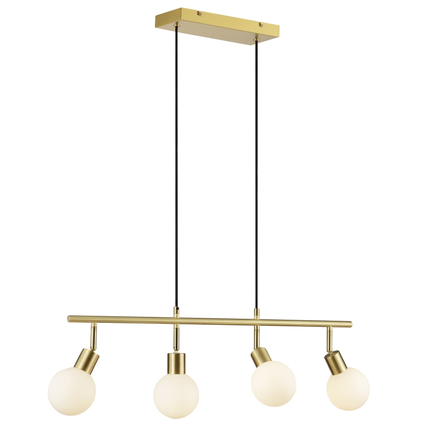 Brilliant - JORGE cable-suspended pendant 4xG9/10W/230V, brass