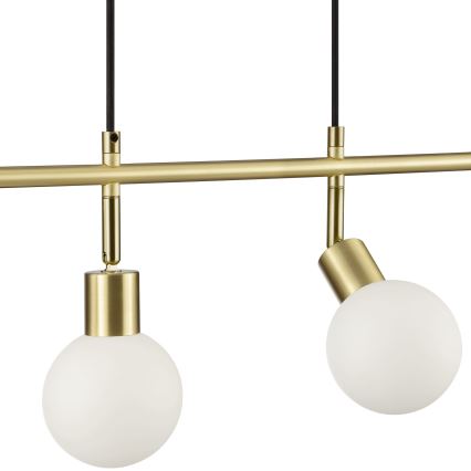 Brilliant - JORGE cable-suspended pendant 4xG9/10W/230V, brass