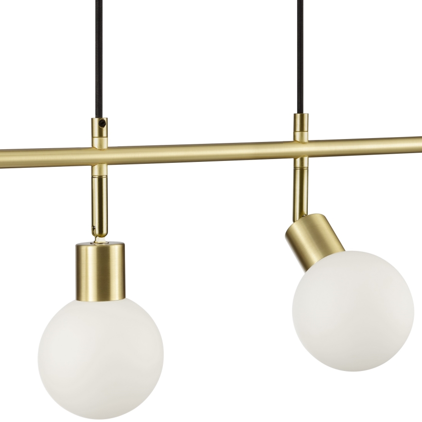 Brilliant - JORGE cable-suspended pendant 4xG9/10W/230V, brass