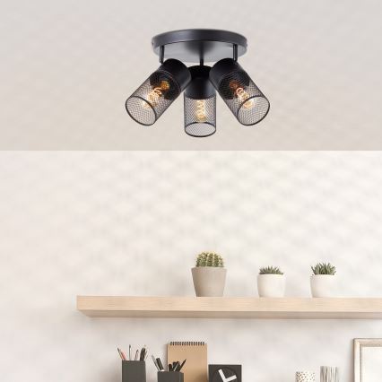 Brilliant - KAMOLO 3xE27/40W/230V Black Spotlight