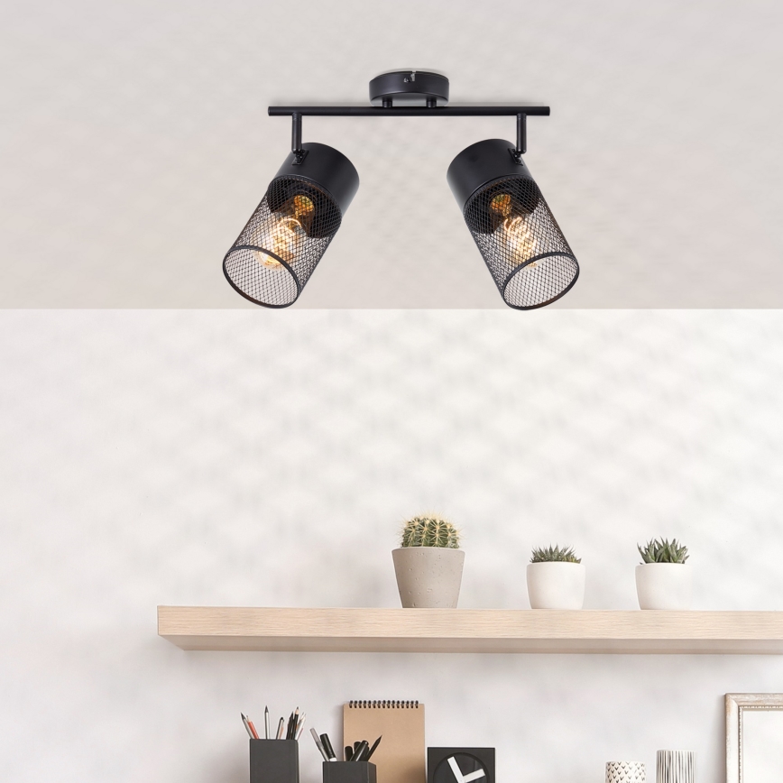 Brilliant - KAMOLO Spotlight 2xE27/40W/230V Black