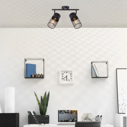 Brilliant - KAMOLO Spotlight 2xE27/40W/230V Black