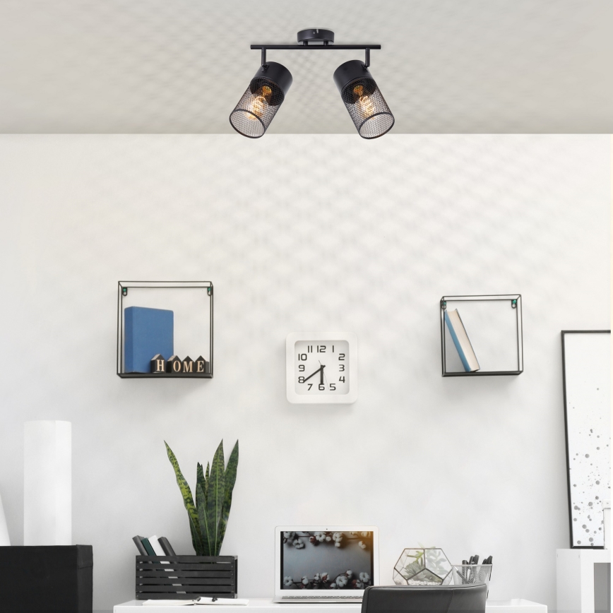 Brilliant - KAMOLO Spotlight 2xE27/40W/230V Black