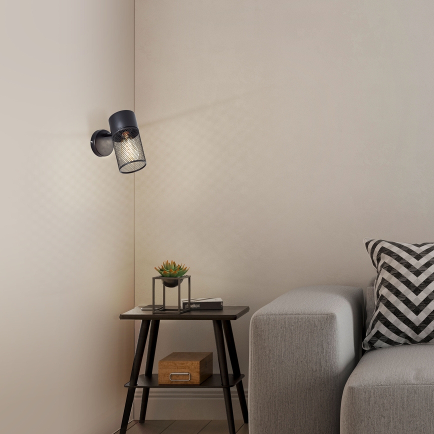 Brilliant - KAMOLO Wall Spotlight 1xE27/40W/230V Black