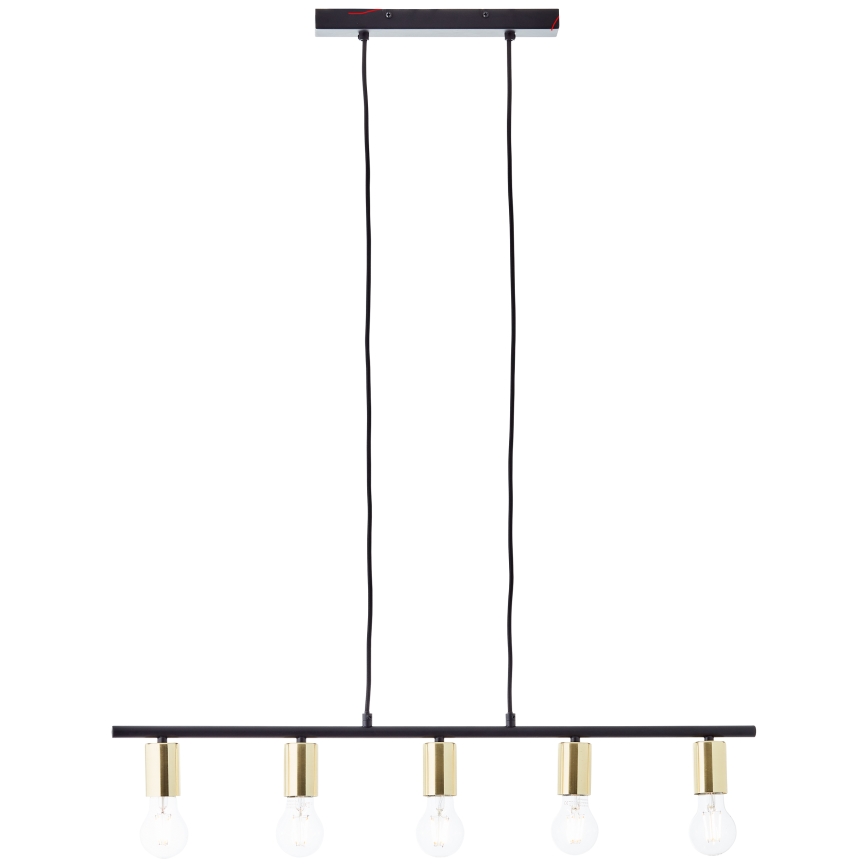 Brilliant - KERRY Cable Pendant Light 5xE27/40W/230V Black/Brass