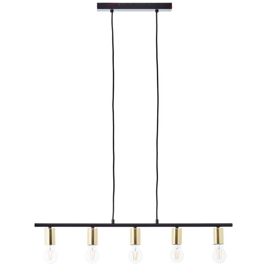 Brilliant - KERRY Cable Pendant Light 5xE27/40W/230V Black/Brass