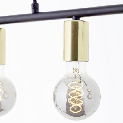 Brilliant - KERRY Cable Pendant Light 5xE27/40W/230V Black/Brass