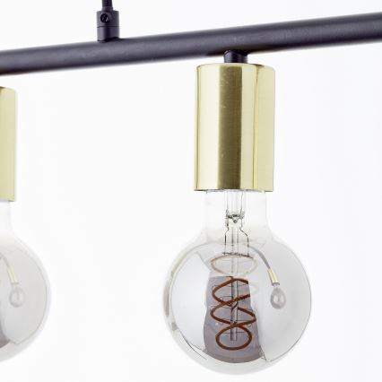 Brilliant - KERRY Cable Pendant Light 5xE27/40W/230V Black/Brass