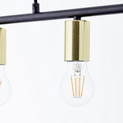 Brilliant - KERRY Cable Pendant Light 5xE27/40W/230V Black/Brass