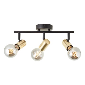Brilliant - KERRY Spotlight 3xE27/40W/230V, Black/Brass