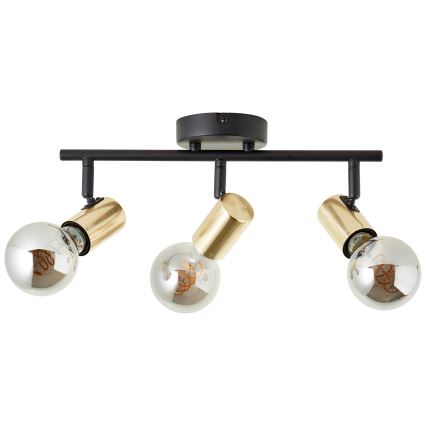 Brilliant - KERRY Spotlight 3xE27/40W/230V, Black/Brass