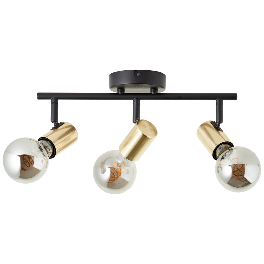 Brilliant - KERRY Spotlight 3xE27/40W/230V, Black/Brass