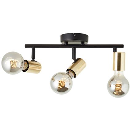Brilliant - KERRY Spotlight 3xE27/40W/230V, Black/Brass